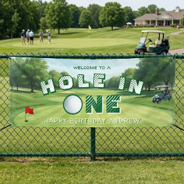Golf 1. Geburtstagsfeier Kinder Hole In One Banner