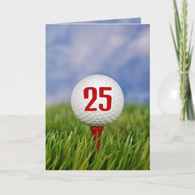 Golf 25. Geburtstagsparty Einladung (Vorderseite)