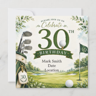 Golf 30. Geburtstag Einladung