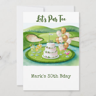 Golf 30. Geburtstag Par Tee 30 Party Einladung