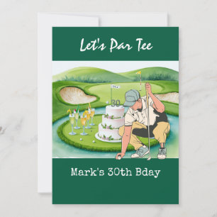 Golf 30. Geburtstag Par Tee 30 Party Einladung