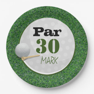 Golf 30. Geburtstag Par Tee 30 Party Pappteller