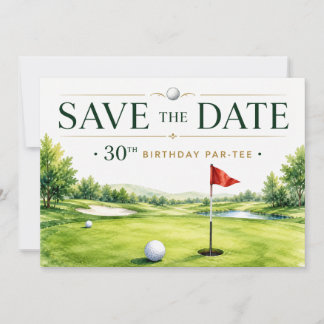 Golf 30. Geburtstagsfeier Einladung