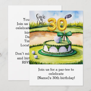 Golf 30. Geburtstagskuchen für Golfer Party Einladung