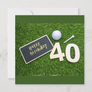 Golf 40. Geburtstag mit Wort zum Glücklichen Gebur