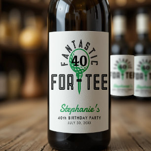 Golf 40. Geburtstag Party Fantastisch für T-Shirt  Weinetikett
