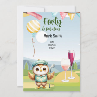 Golf 40. Geburtstag Party Golfer Geburtstag Einladung