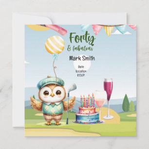 Golf 40. Geburtstag Party Golfer Geburtstag Einladung