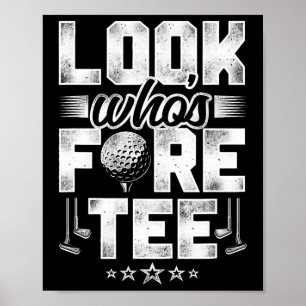 Golf 40. Geburtstag Pun Vintage Schau mal, wer For Poster