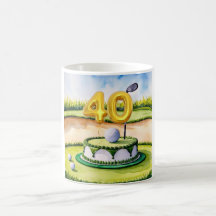 Golf 40. Geburtstagsgeschenk für Golfer mit Namen