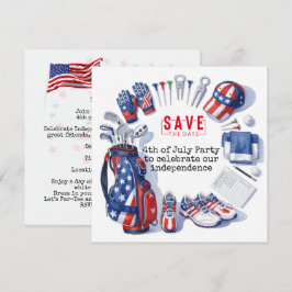 GOLF 4. Juli Independence Day Golfer-Party Save The Date