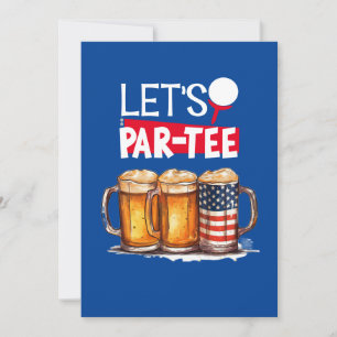 Golf 4. Juli Unabhängigkeitstag Party Einladung