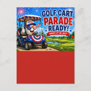 Golf 4. Juli Unabhängigkeitstag Postkarte