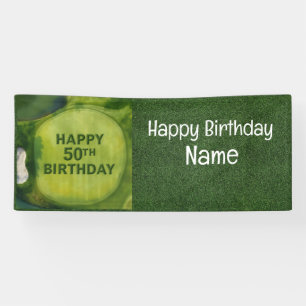 Golf 50. Geburtstag auf dem Putting-Grün für Golfe Banner