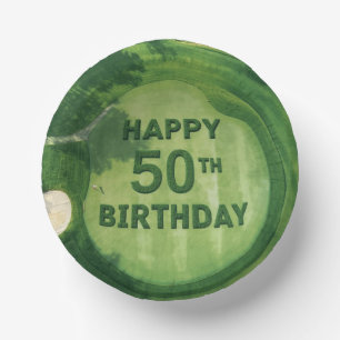 Golf 50. Geburtstag auf Putting Green Pappteller