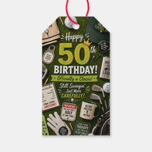 Golf 50. Geburtstag für Golfer humorvoller Golfspr Geschenkanhänger