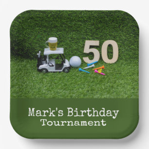 Golf 50. Geburtstag für Golfer Pappteller