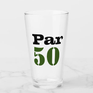 Golf 50. Geburtstag mit Nummer par 50 Glas