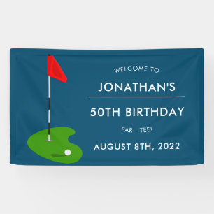 Golf 50. Geburtstagsparty Banner