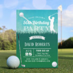 Golf 50. Geburtstagsparty Einladung<br><div class="desc">Golf Thema Birthday Party Einladungen.</div>