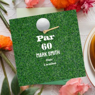 Golf 60. Geburtstag mit Ball on Green für Golfer Einladung