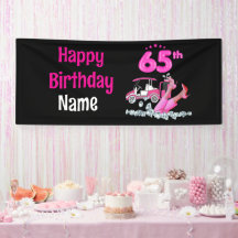 Golf 65. Geburtstag in Pink Thema für Golfer