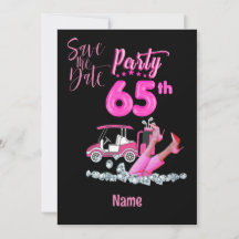Golf 65. Geburtstag in Pink Thema für Golfer