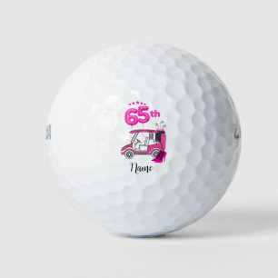 Golf 65. Geburtstagsfrau Golfer pink Themenparty Golfball