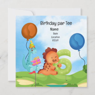 Golf 6. Geburtstag Thema für Kinder-Golfer-Party Einladung