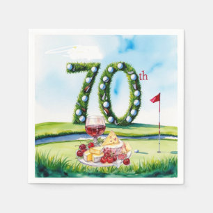 Golf 70. Geburtstag für Golfer Serviette