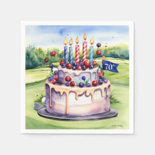 Golf 70. Geburtstag für Golfer Serviette