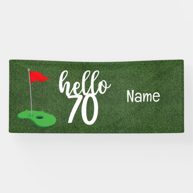 Golf 70. Geburtstag Geschenke für Golfer Banner (Horizontal)