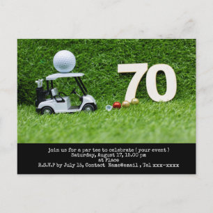 Golf 70. Geburtstag - Merken Sie sich den Termin f Postkarte