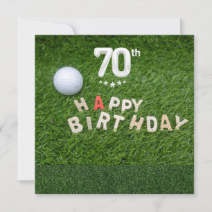 Golf 70. Geburtstag mit Golfball für Golfer Karte