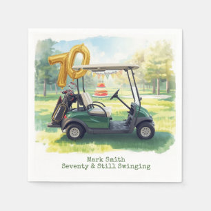 Golf 70. Geburtstag Par Tee Golfer Party Serviette