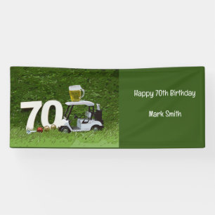 Golf 70. Geburtstagsparty mit Bier auf dem Warenko Banner