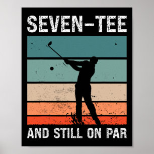 Golf 70. Geburtstagsparty Sieben-Tee und immer noc Poster