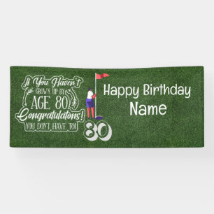 Golf 80. Geburtstag Geschenke für Golfer Banner