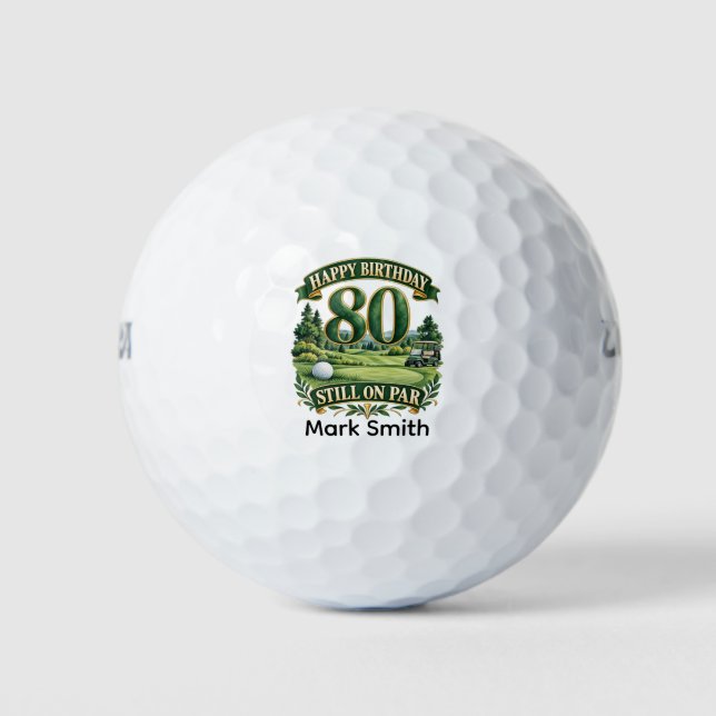 Golf 80. Geburtstag  Golfball (Vorderseite)