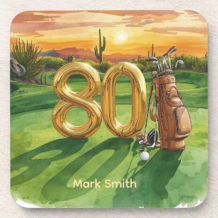 Golf 80. Geburtstag in Arizona Getränkeuntersetzer