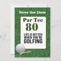 Golf 80. Geburtstag ist besser Golf spielen