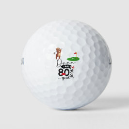 Golf 80. Geburtstag Slotgolfer bei Flag Golfball