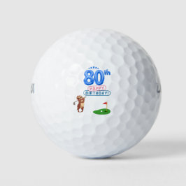 Golf 80. Geburtstag Slotgolfer bei Flag Golfball