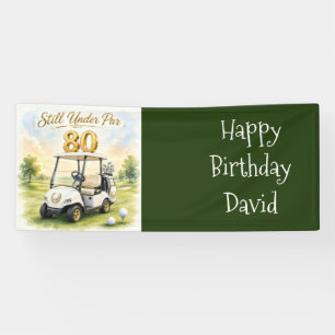Golf 80. Geburtstagsjubiläum für Golfer  Banner