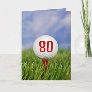 Golf 80. Geburtstagsparty Einladung