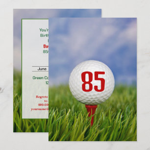 Golf 85. Geburtstagsparty Einladung