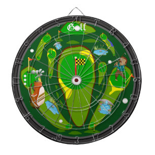 Golf 9-Loch Wassergefahr Dartboard Dartscheibe