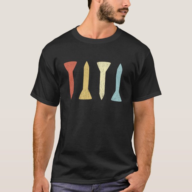 Golf Abschlag Funny Vintage Golf Tee Retro Golfer  (Vorderseite)
