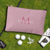 Golf Abschlag Golfer Rosa Monogramm Modisches Acce