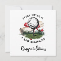 "Golf Abschluss Card - Herzlichen Glückwunsch Grad
